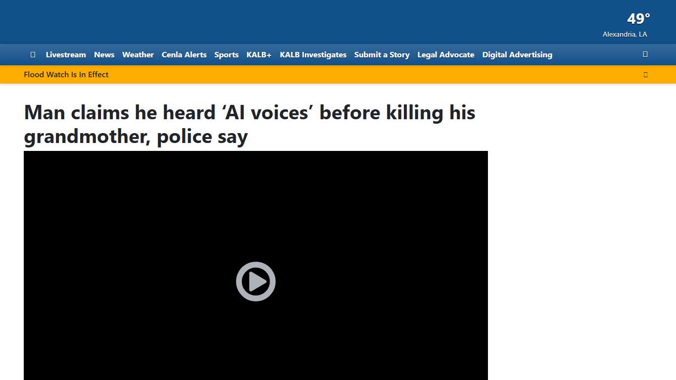 Man claims he heard ‘AI voices’ before killing his grandmother, police say